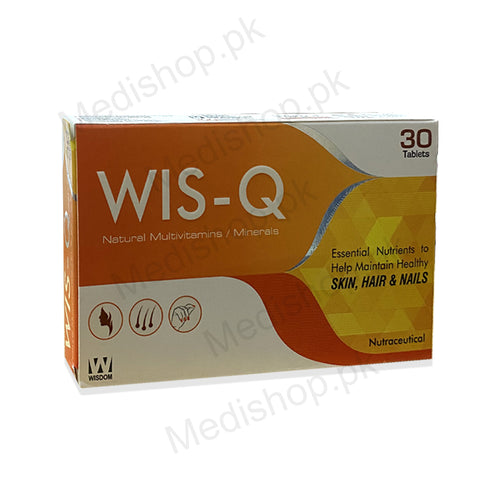 Wis-q tablets natural multivitamins mineral skin hair nail care wisdom pharma