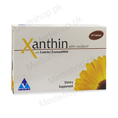 Xanthin lutein zeaxanthin antioxidants dietary supplement vega pharma tablets