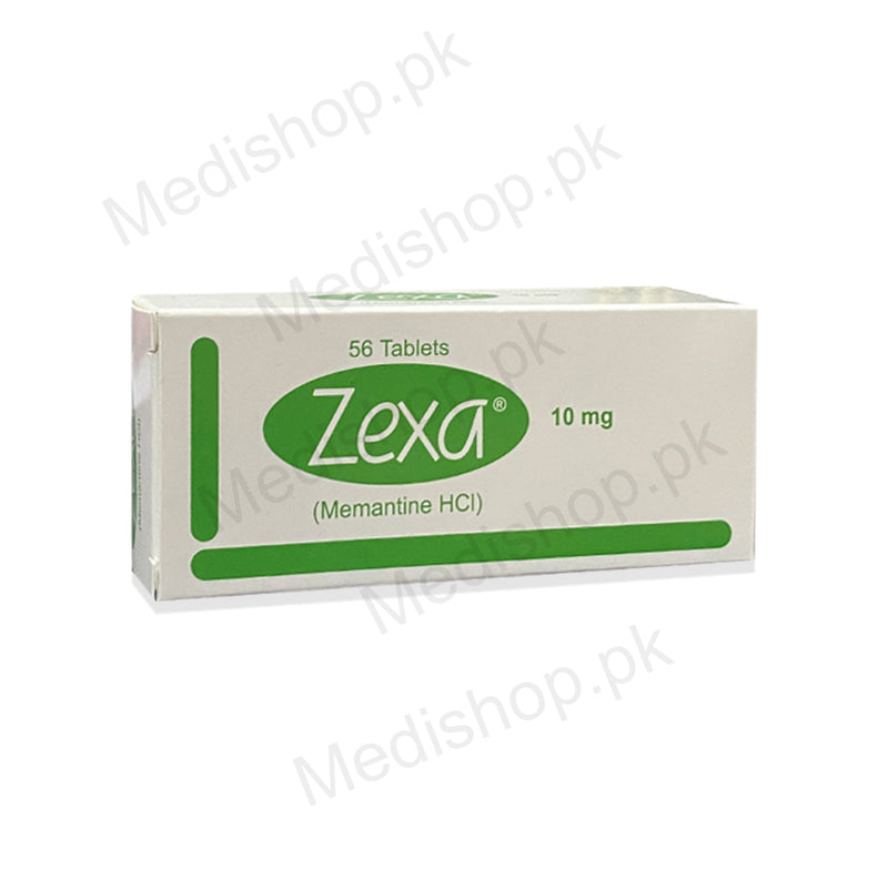 Zexa 10mg tablets memantine HCL A'raf pharma