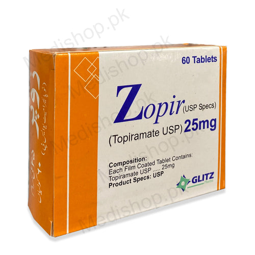    Zopir Tablets 25mg Topiramate USP Glitz Pharma