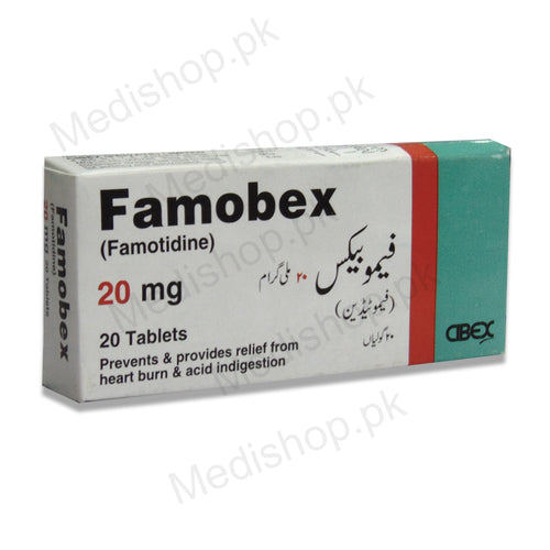    famobex 20mg tablet famotideine cibex