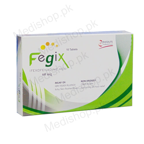 fegix 60mg tablets fexofenadine crystoloite pharma