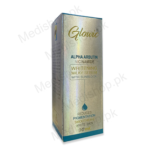 Glowic alpha arbutin Whitening Milky Serum with Sunblock 