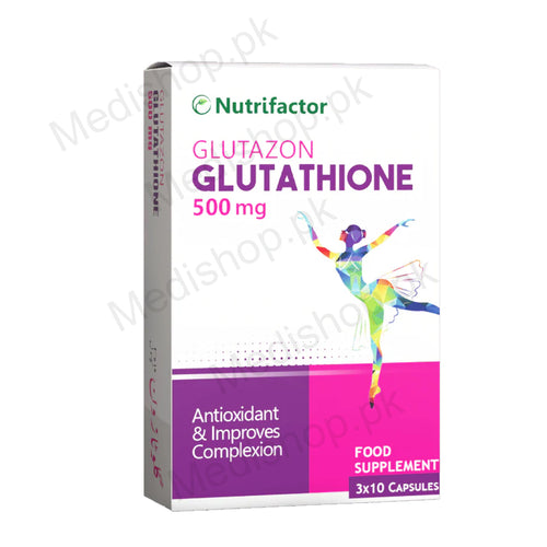 glutazon glutathione 500mg food supplement nutrifactor