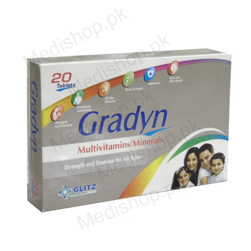     gradyn multivitamins mineral strength and stamiena glitz