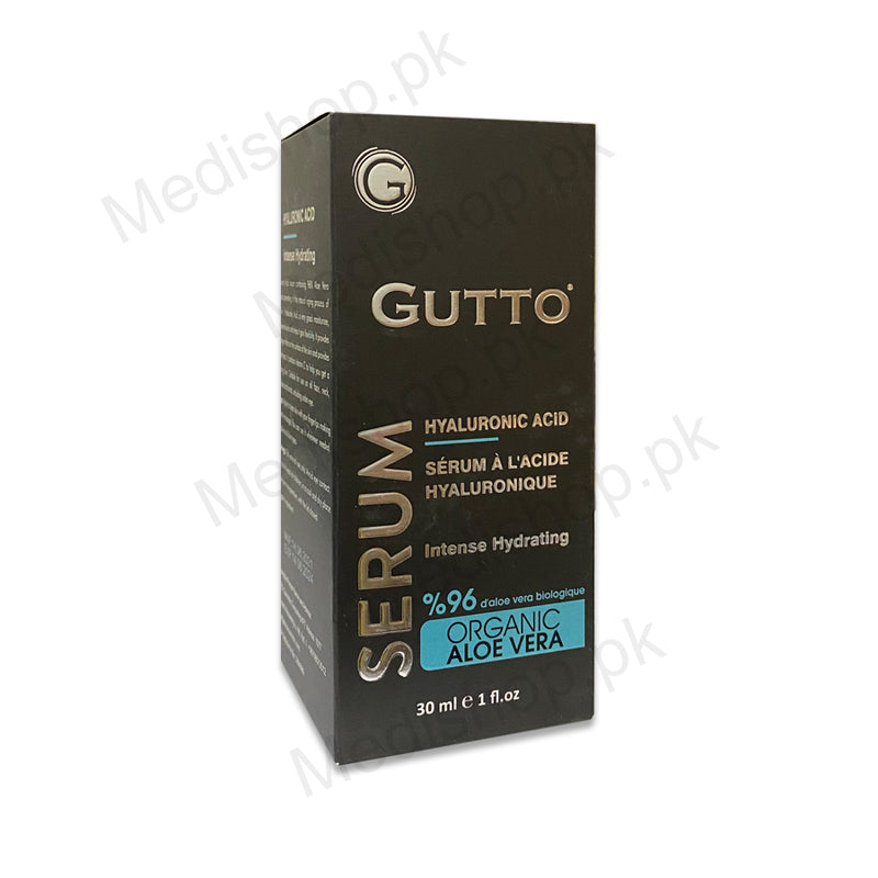 gutto hyaluronic acid serum organic aloe vera 30ml