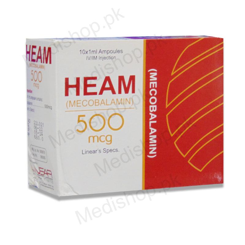    heam 500mcg injection mecobalamin