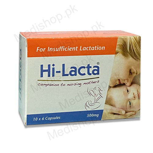     hi lacta 500mg capsules for insufficent loctation himont pharma