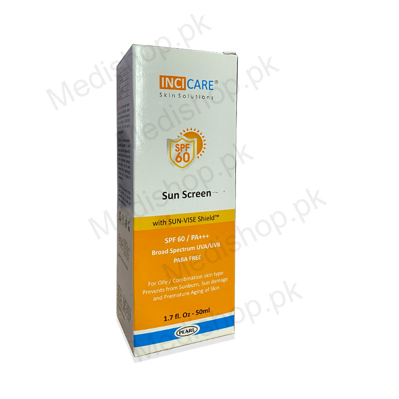 inci care skin solutions sun screen 50ml