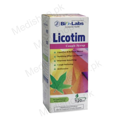 licotim cough syrup bio labs