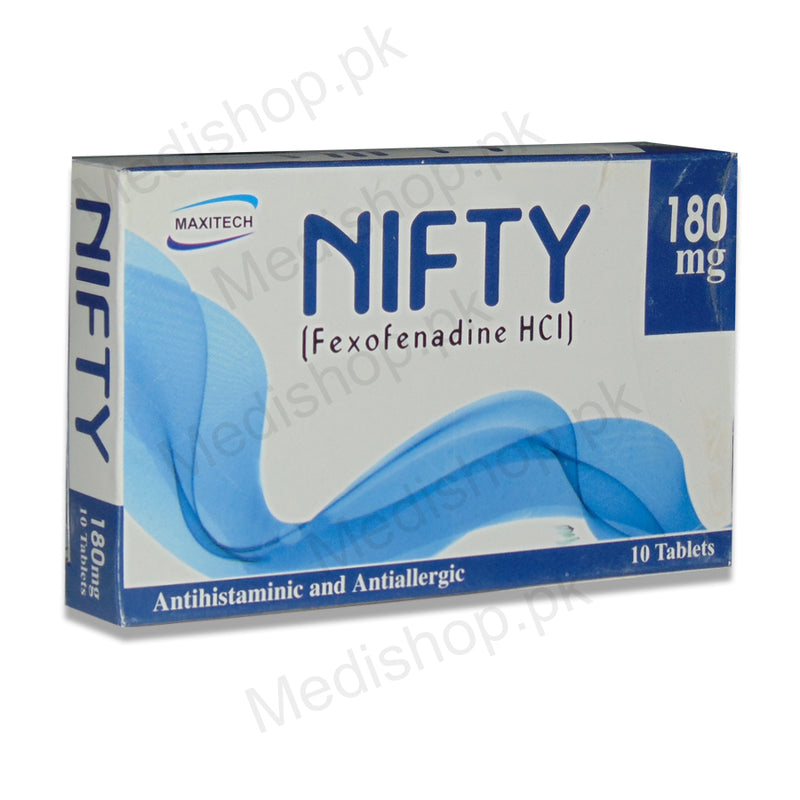 nifty fexodenadine 180mg tablet maxitech pharma