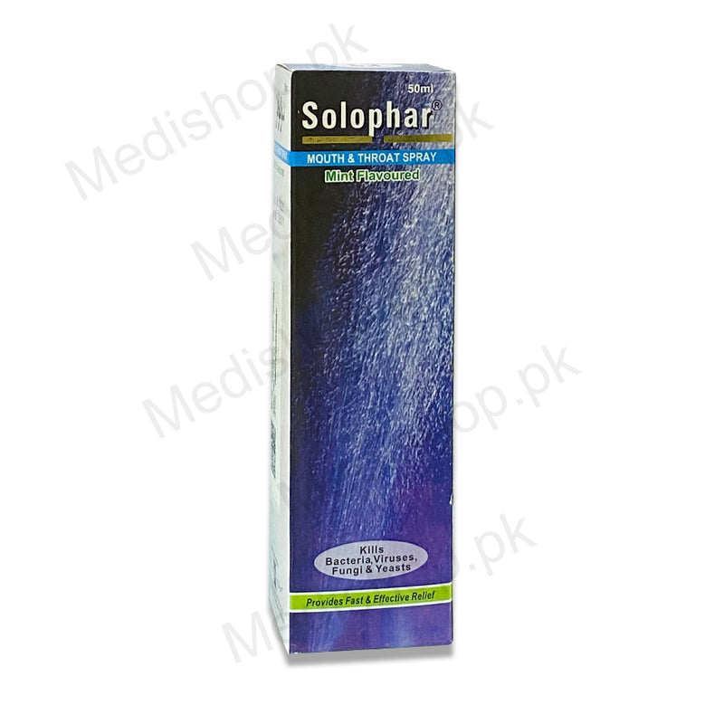     solophar mouth and throat spray mint flavoured 50ml himont pharma