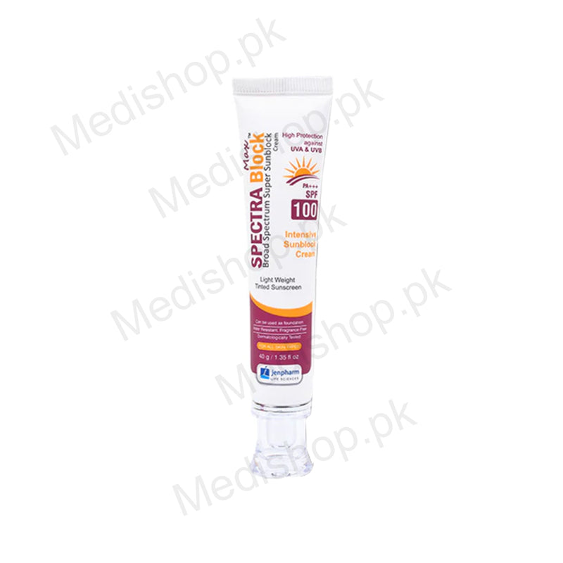 spectrablock spf 100 cream sunblock jenpharm life science