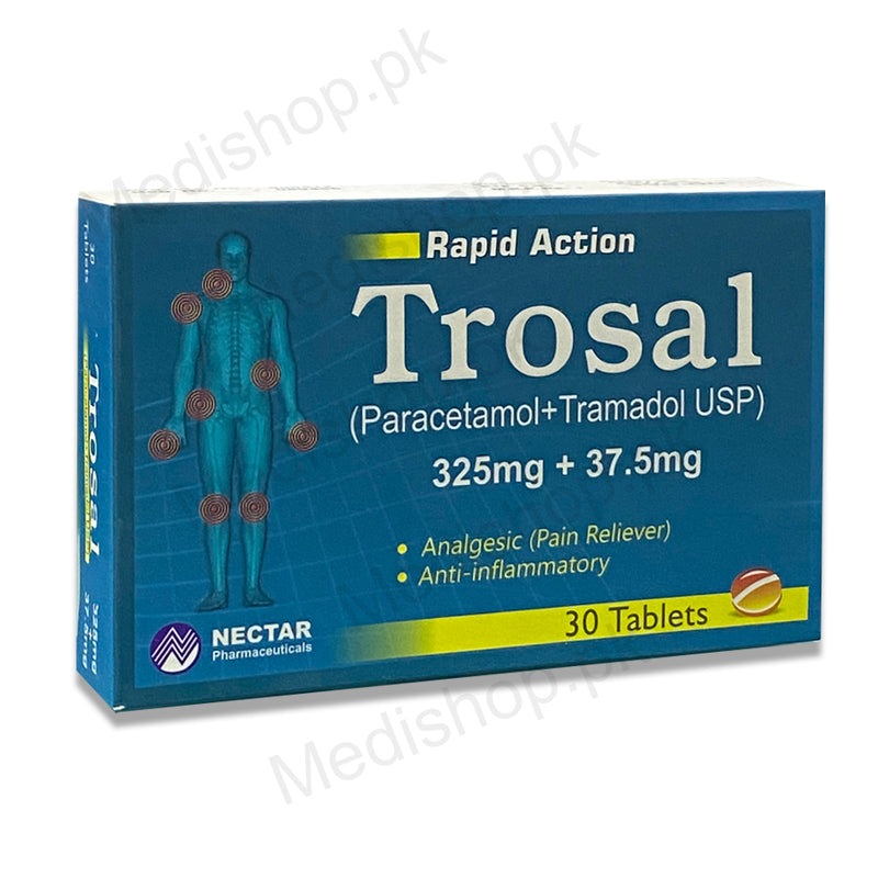 trosal tablets paracetamol tramadol nectar pharma