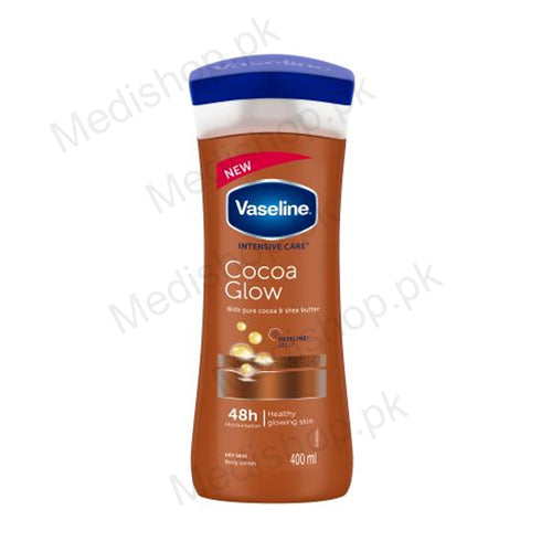    vaselin intensive care cocoa glow 48h lotion 400ml unilever